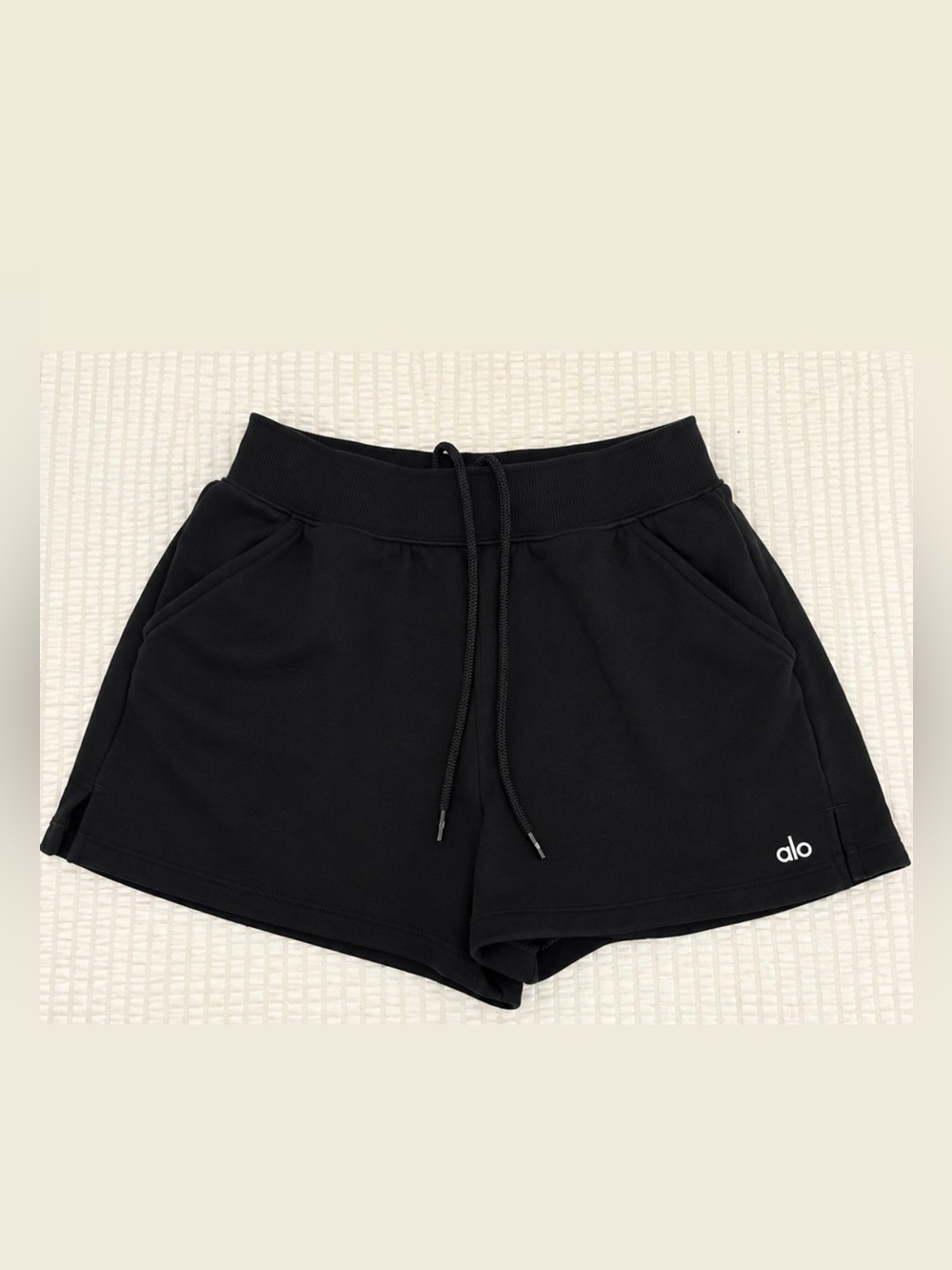 ALO Yoga Black Drawstring Athletic Shorts